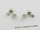 sem016 wholesale  Sterling Silver 5mm Ball dangle Earrings mountings