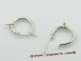 sem018 15mm Eurowire 1.5mm  Sterling Silver  Hoop mounting