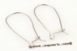 sem079 Sterling silver kidney design ear wires