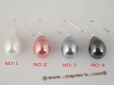 shpe017 12*15mm south sea shell pearl Sterling dangle earrings in wholesale