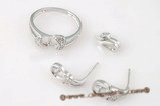sms019 Sterling silver designer jewelry mountting set in wholesale