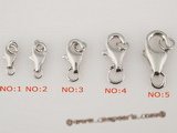 snc001 wholesale multi-size 925 silver lobster necklace clasp(five pieces)