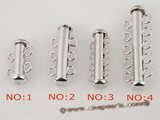 snc016 sterling silver multi-Rows Spacer Clasp in factory prices