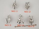 snc017 925silver magnetic flower design clasp in wholesale