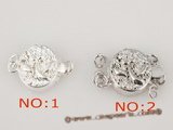 snc042 11mm round blooming carved sterling silver clasps in wholesale