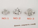 snc050 8mm sterling silver chiselled flower single necklace clasps