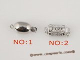 snc051 Sterling 8*18mm oval single strand jewelry clasp