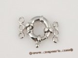 snc054 wholesale sterling silver triple strand spring ring clasp with factory price
