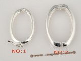 snc057 wholesale 925 sterling silver oval hook necklace clasp