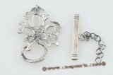 snc060 925silver toggle jewerly clasp with leafe design in wholesale