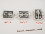 snc062 wholesale 925silver oblong push-in antique clasp in low price