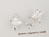 snc073 wholesale Sterling silver carve flower jewelry clasp