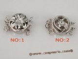 snc076 Wholesale 5pieces 925silver round push-in jewelry clasp