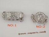 snc077 Wholesale triple strands sterling silver pattern push-in clasp