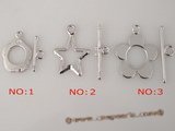 snc081 Wholesale Sterling silver toggle necklace clasp in flower shape