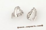 snc114 sterling silver heart shape enhancer mounting with zircon