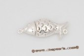 snc132 Stylish Fish Shape Hook Necklace Clasp in Sterling Silver