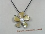 sp056 45mm flower-design Abalone shell Pendant wholesale