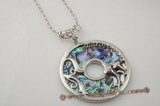 sp117 Wholesale modern 62mm Abalone Shell pendant in Donut design