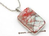 sp129 Wholesale 20*30mm pattern mother of pearl shell pendant necklace