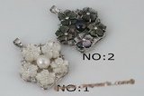 sp135 Trendy 40mm cluster flower mother of pearl shell pendant