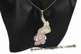 sp136 Fashion layer flower mother of pearl shell pendant necklace