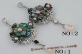 sp137 Trendy blooming flower  mother of pearl shell pendant necklace