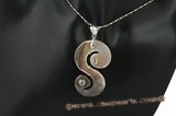 sp141 Trendy s shape mother of pearl shell pendant necklace