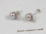 spe078 sterling purple bread cultured pearl studs earrings in wholesale