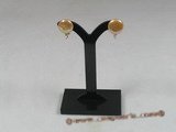 spe110 Sterling silver Clip Earring with 12mm champagne coin pearl