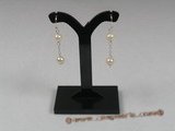 spe112 Sterling 6-7mm potato shape freshwater pearl dangle Earring