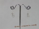 spe134 grey tear-drop pearl sterling dangle earrings in wholesale