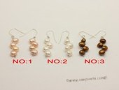 spe182 wholesale 5.5-6.5mm side-drilled pearl dangle Earrings in multicolor