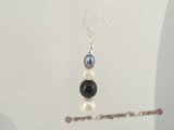 spe228 Genuine Freshwater Pearl and gemstone stud Earrings on sale
