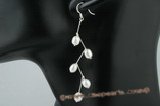 spe287 Sterling silver pattern cultured pearl dangle earring in wholesale