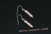 spe345 Sterling silver 4-5mm freshwater rice pearl dangle baby earrings