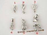 spm049 Five pieces designer pendant mountings in 925 sterling silver