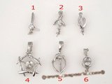 spm062 Five pieces sterling silver designer pendant mountings factory price on sale