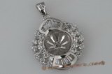 spm078 Dazzling blooming flower 925silver pendant mounting