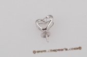 Spm082 18K White Gold Heart Shape Pendant Mounting