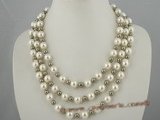 spn026 Triple strand shell pearl necklace at wholesale price