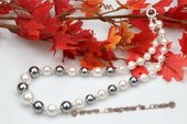 Spn058 Beatiful Gradual Round Shell Pearl Princess Necklace