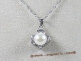 spp030 sterling white bread fresh water pearl pendant