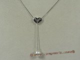 spp042  18inch sterling silver box chain Chain Lariat with 8-9mm tear-drop pearl drop necklace