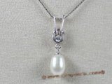 spp047 sterling silver pearl pendant with tear-drop pearls