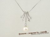 spp106 Timeless sterling silver 6-7mm freshwatr round pearl costume pendant