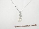 spp138 9-10mm freshwater teardrop pearl in sterling silver pendant