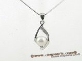 spp140 Timeless 8-8.5mm bread pearl inlayed with 925silver design pendant