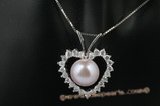 spp178 Apple shape sterling silver freshwater bread pearl pendant