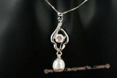spp194 sterling silver icon pendant with 7-8mm oval drop pearl